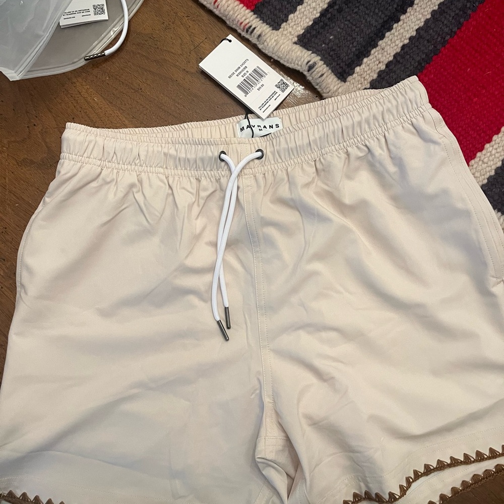 Cream Swim Trunks by OAS